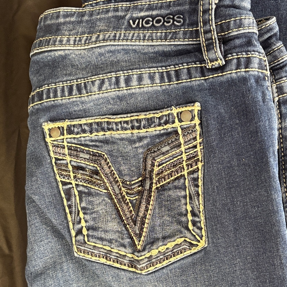 Vigoss Women's Denim Jeans with Contrast Stitching